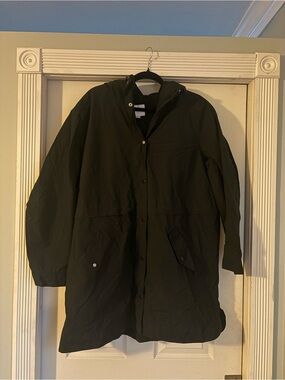 Old Navy Black Hooded Raincoat